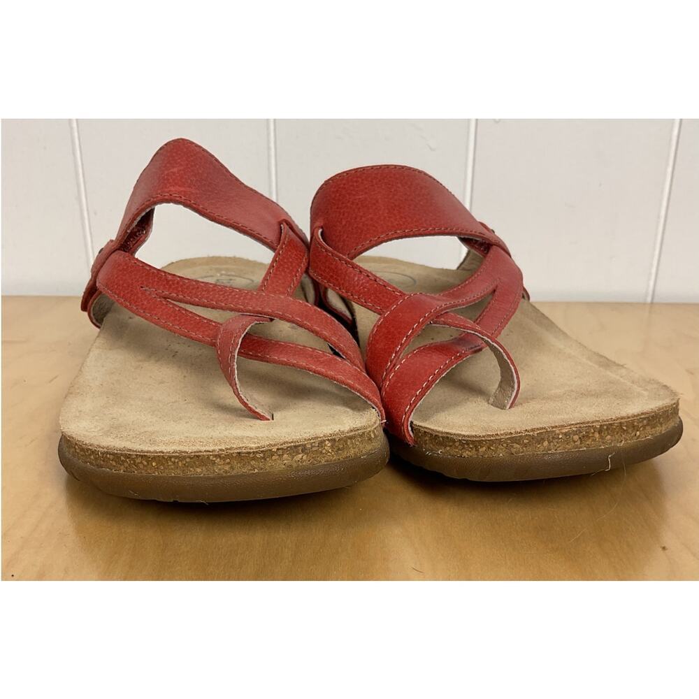 Taos Women's Perfect Sandal in Bruschetta (Red) Leather Slide Size ‎ 9 - Picture 4 of 9
